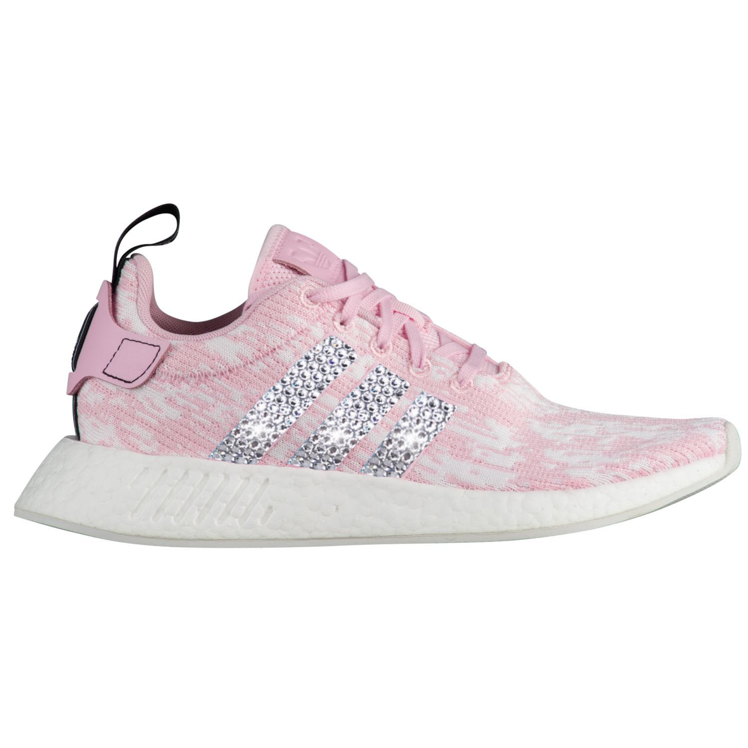 pink adidas with black stripes